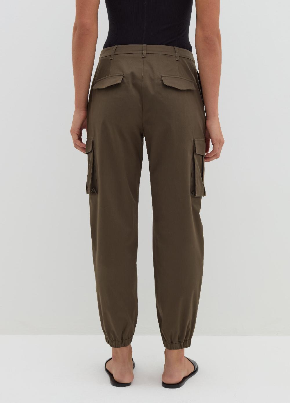 Stefanel Pantalone cargo in cotone satin Online