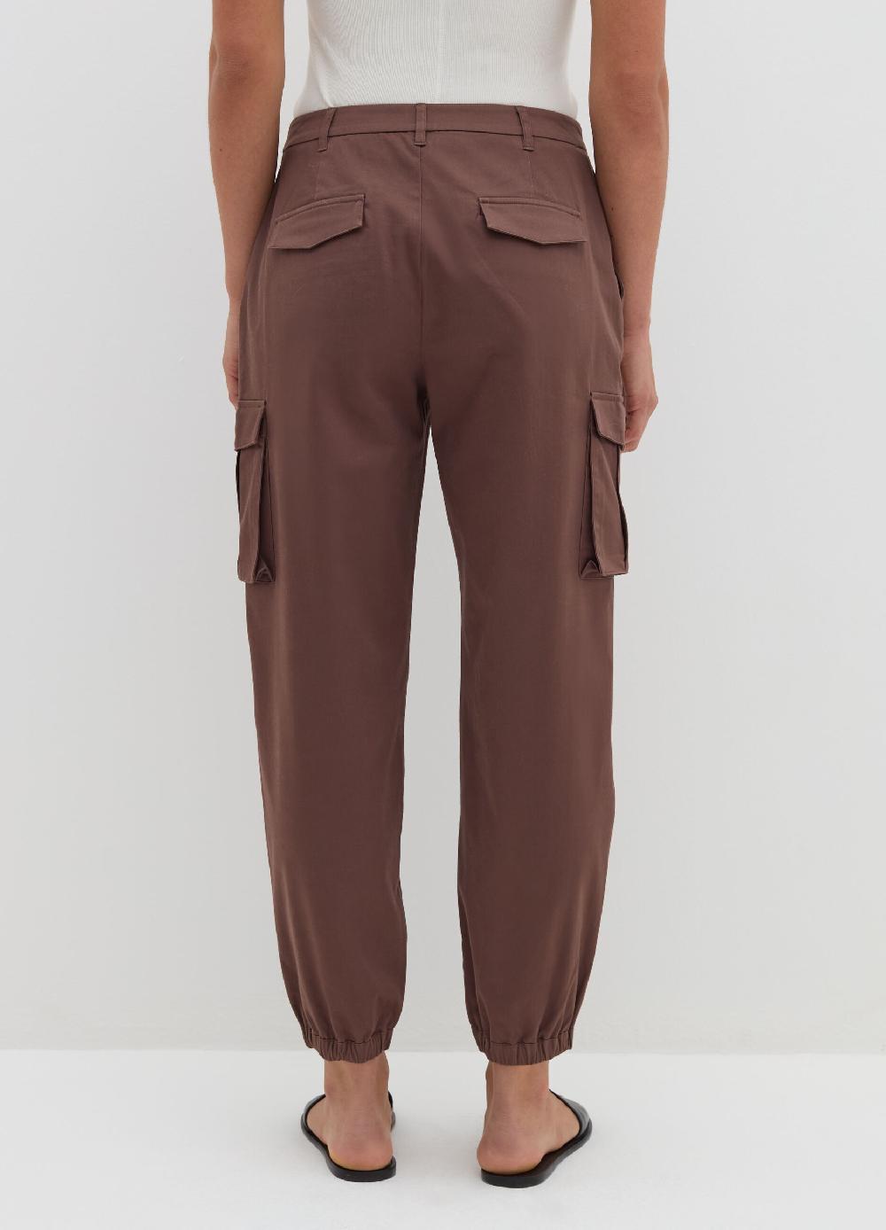 Stefanel Pantalone cargo in cotone satin Nuova