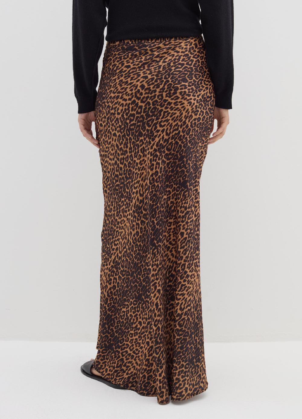 Stefanel Gonna lunga in satin con stampa animalier Negozio online di fabbrica