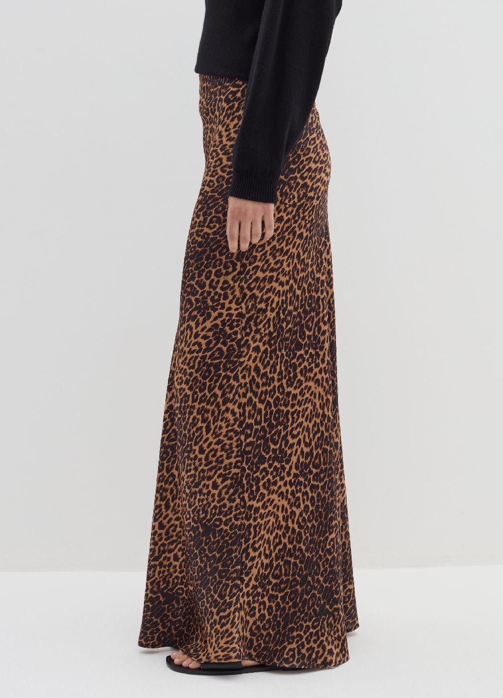 Stefanel Gonna lunga in satin con stampa animalier Negozio online di fabbrica