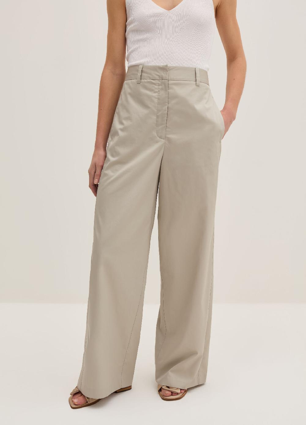 Stefanel Pantalone straight fit in satin Fornitura limitata