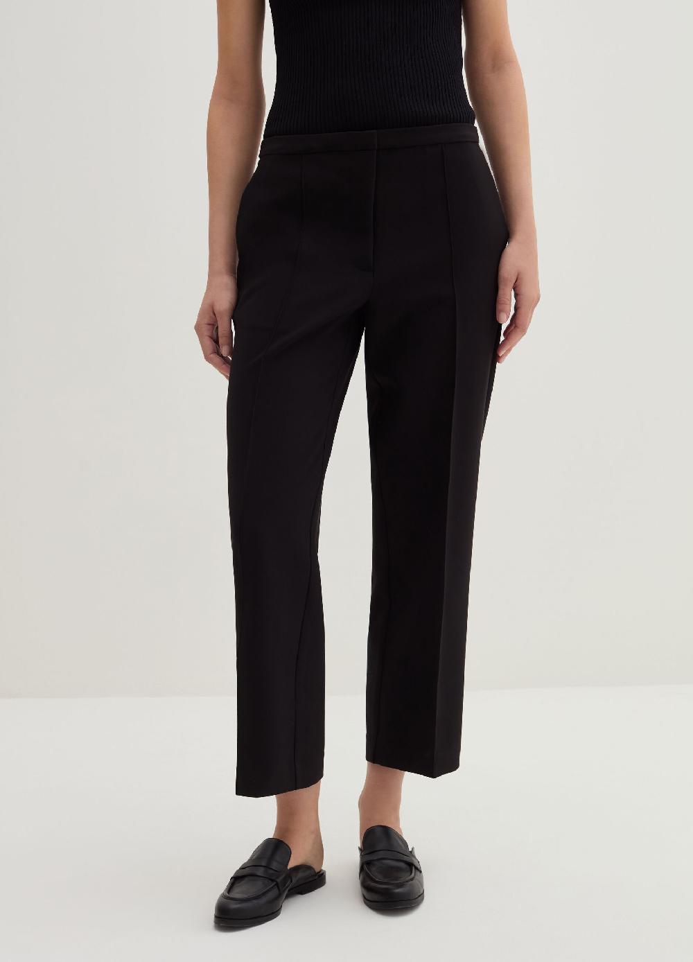 Stefanel Pantalone a sigaretta crop in crêpe doppia Vendite stagionali