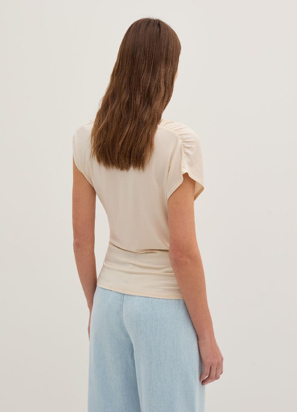 Stefanel Top smanicato scollo con drappeggio Cyber Monday