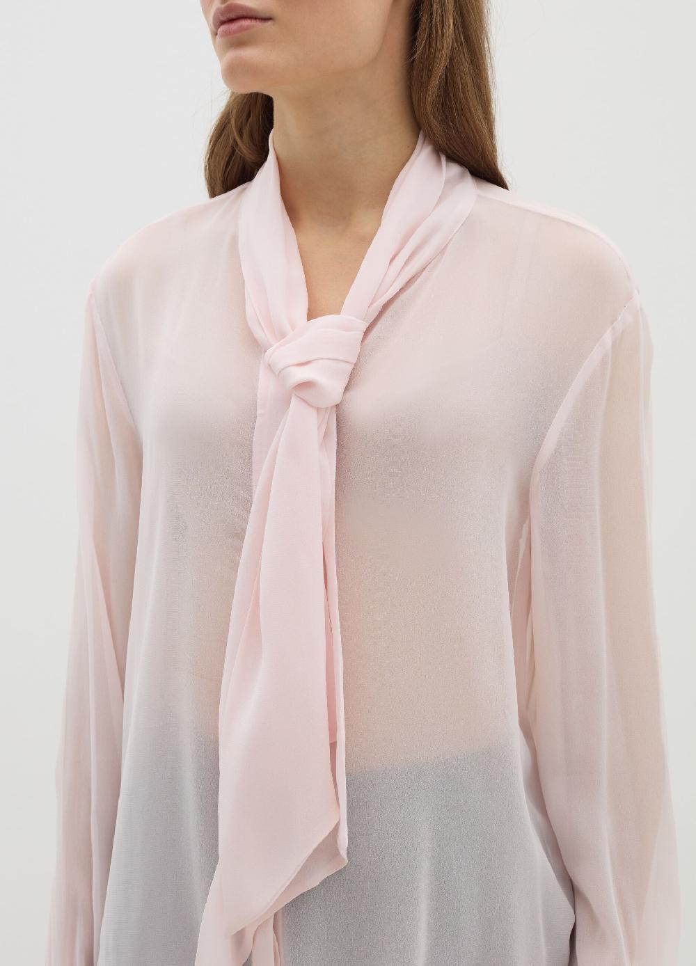 Stefanel Blusa in georgette con foulard Smaltimento dello stoccaggio
