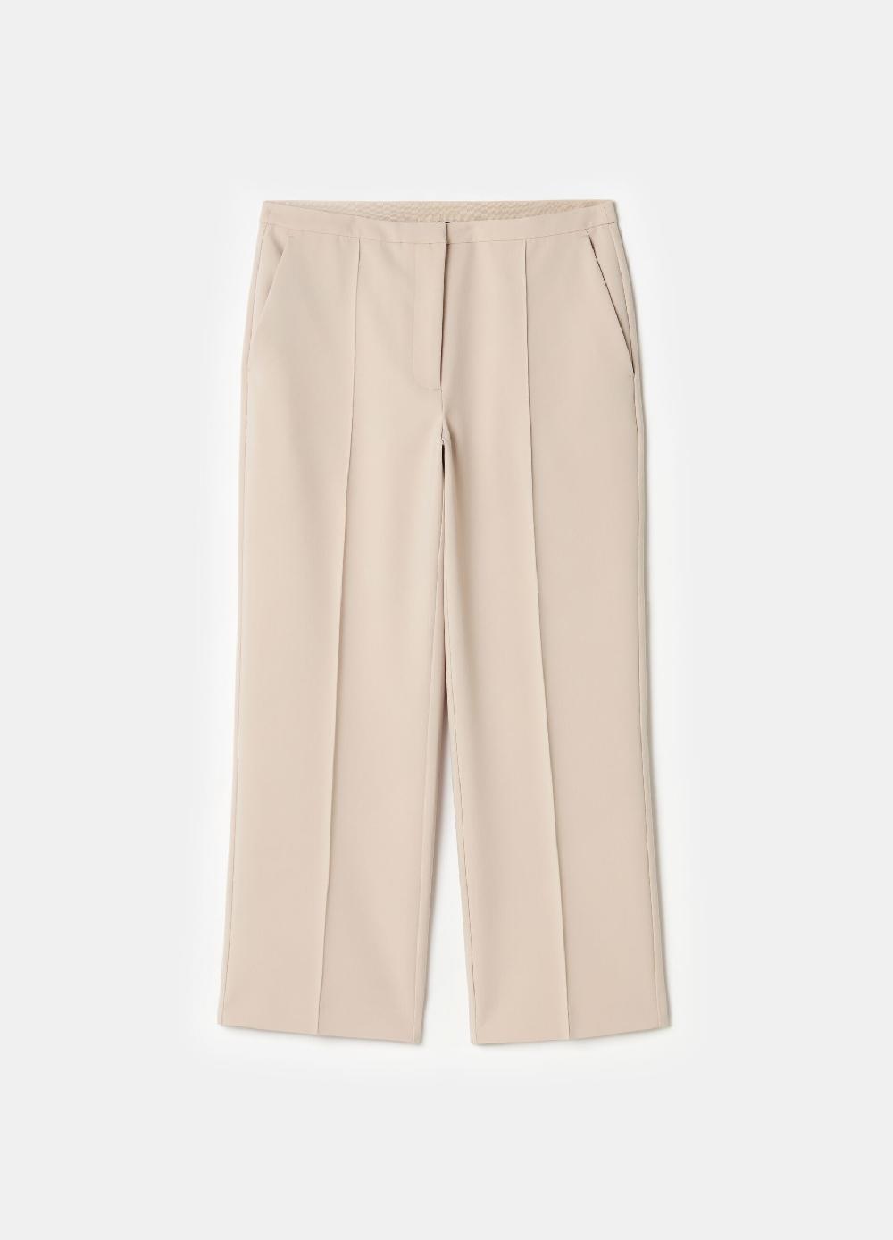 Stefanel Pantalone a sigaretta crop in crêpe doppia Offerta temporanea
