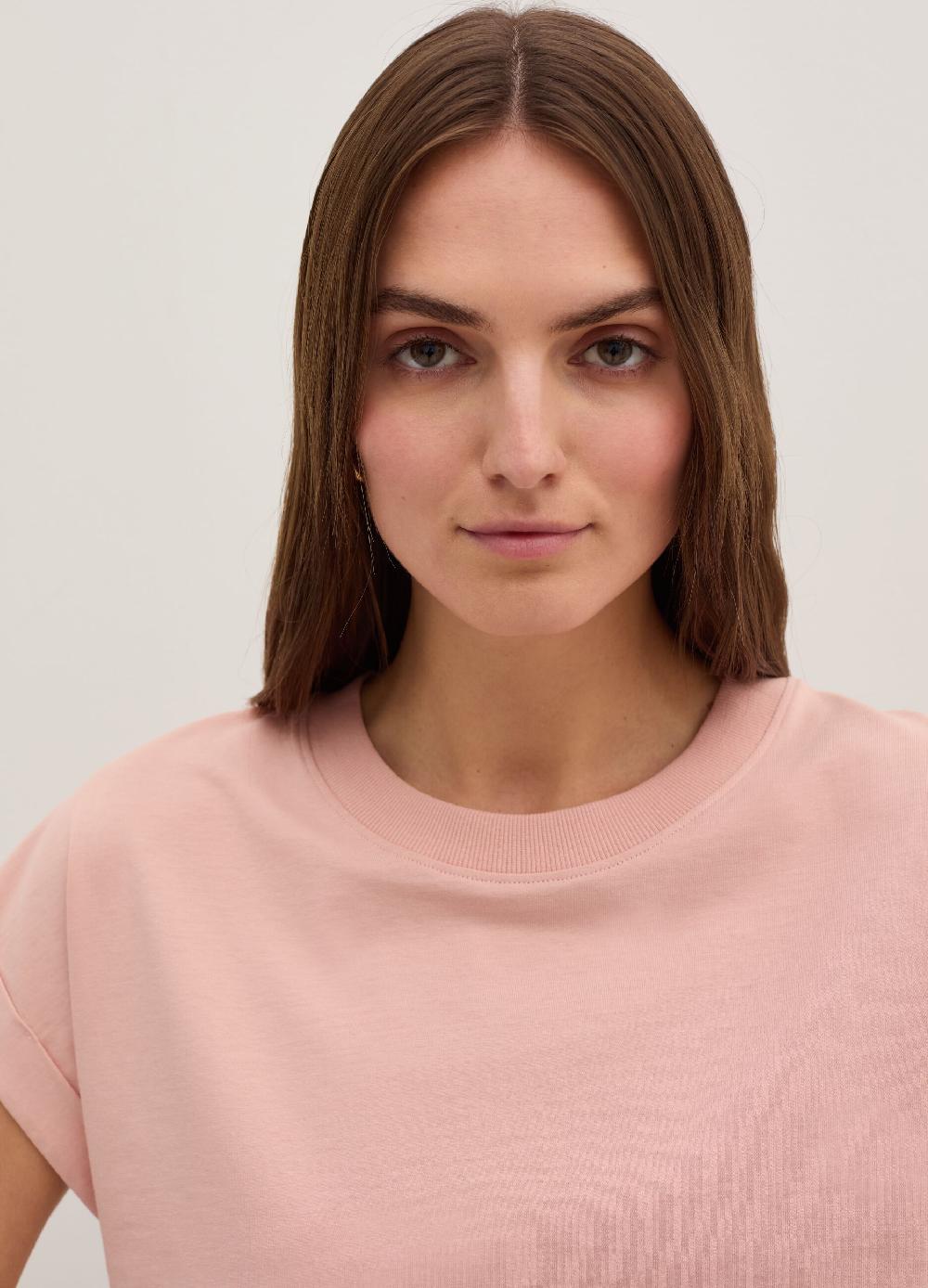 Stefanel T-shirt boxy fit con risvolti Nuovi prodotti
