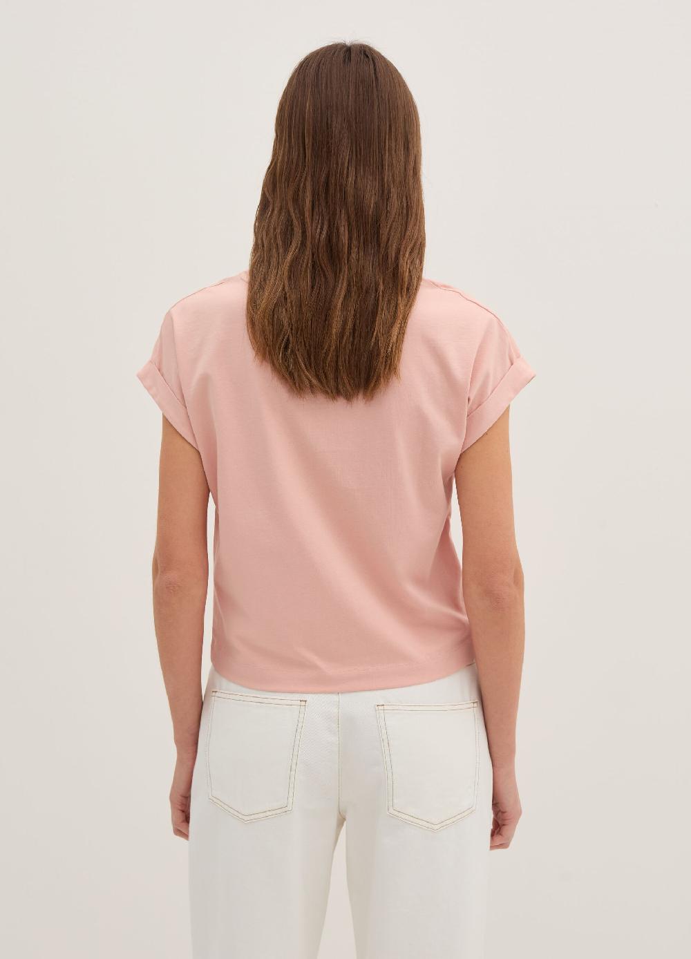 Stefanel T-shirt boxy fit con risvolti Nuovi prodotti