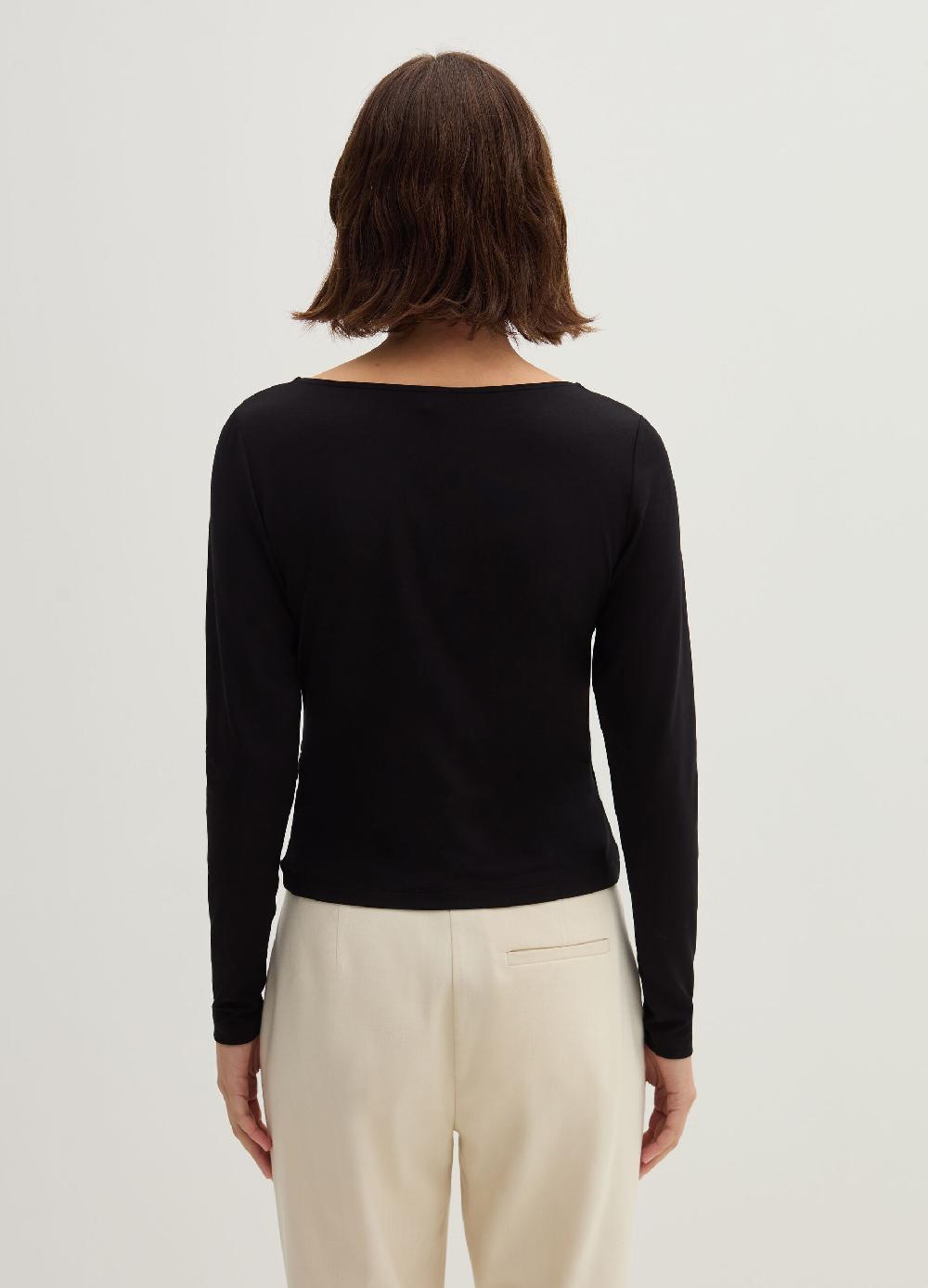 Stefanel T-shirt scollo a V con incrocio Offerte stagionali