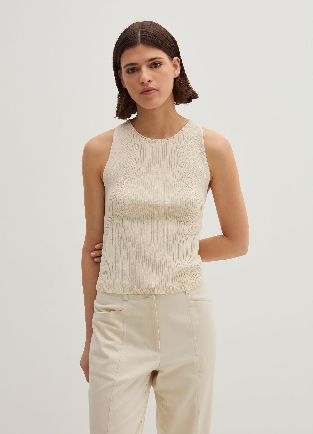 Stefanel Tank top in crêpe a coste piatte Comprane uno, ottenene uno gratis