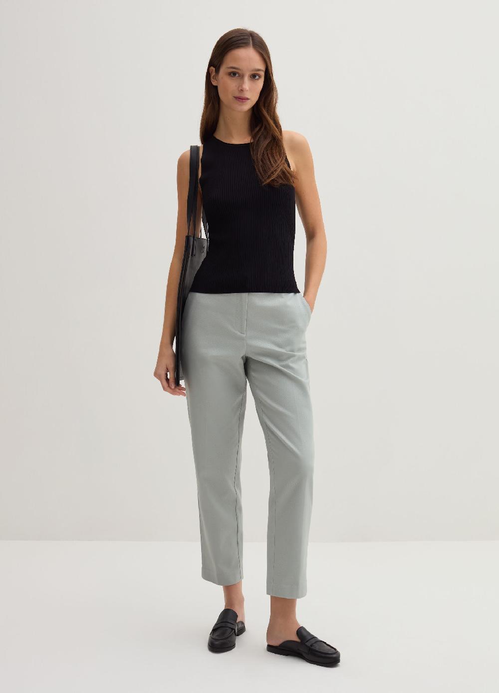 Stefanel Pantalone chino cropped in twill Offerte giornaliere