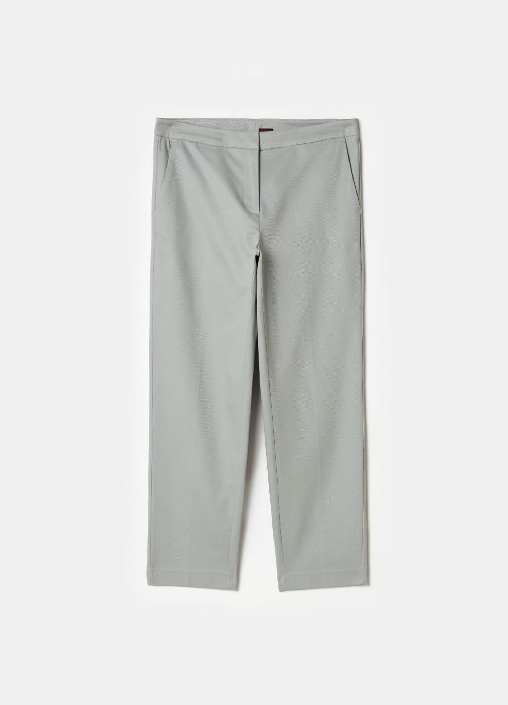 Stefanel Pantalone chino cropped in twill Offerte giornaliere