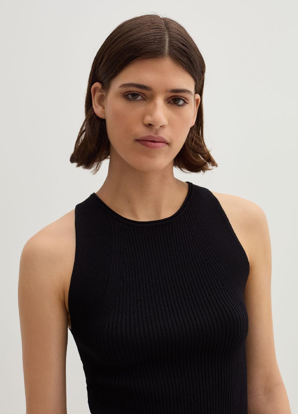 Stefanel Tank top in crêpe a coste piatte Prezzo basso