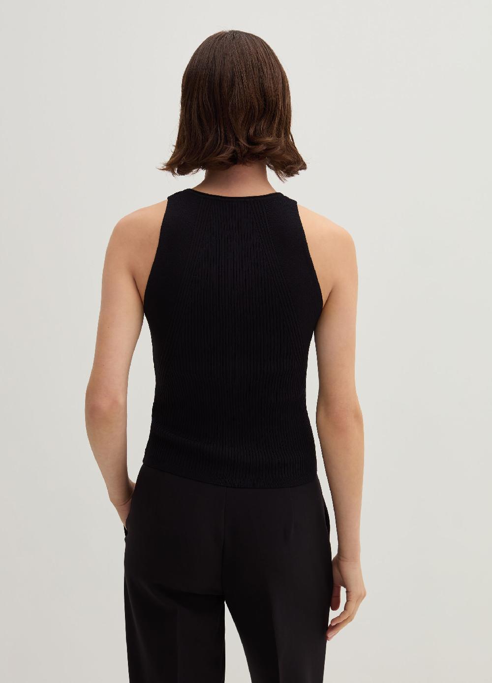 Stefanel Tank top in crêpe a coste piatte Prezzo basso