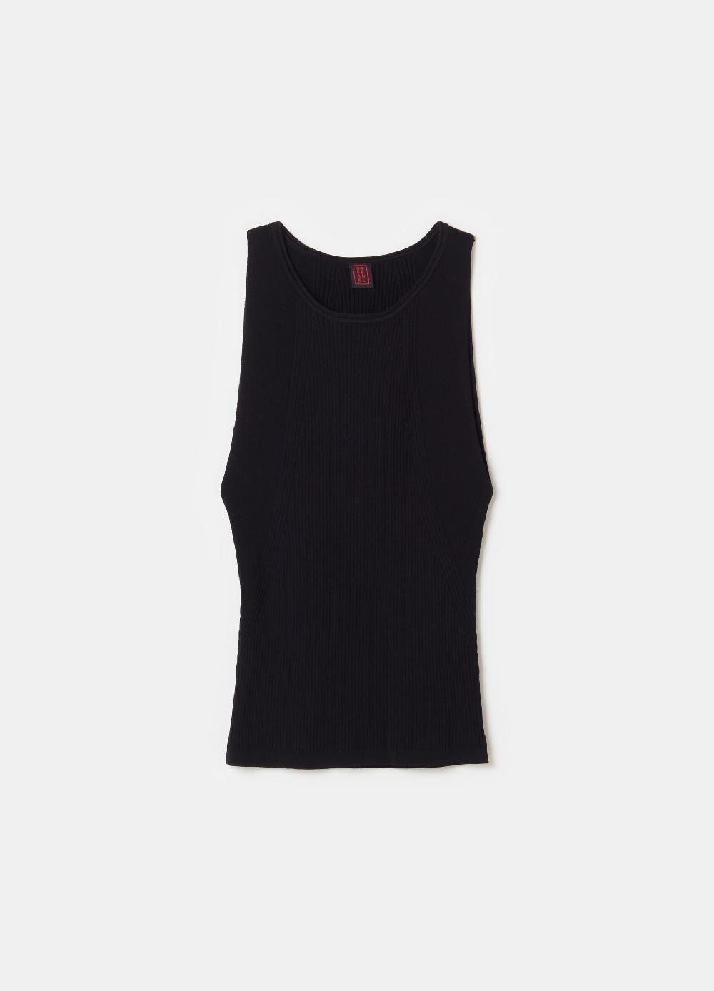 Stefanel Tank top in crêpe a coste piatte Prezzo basso