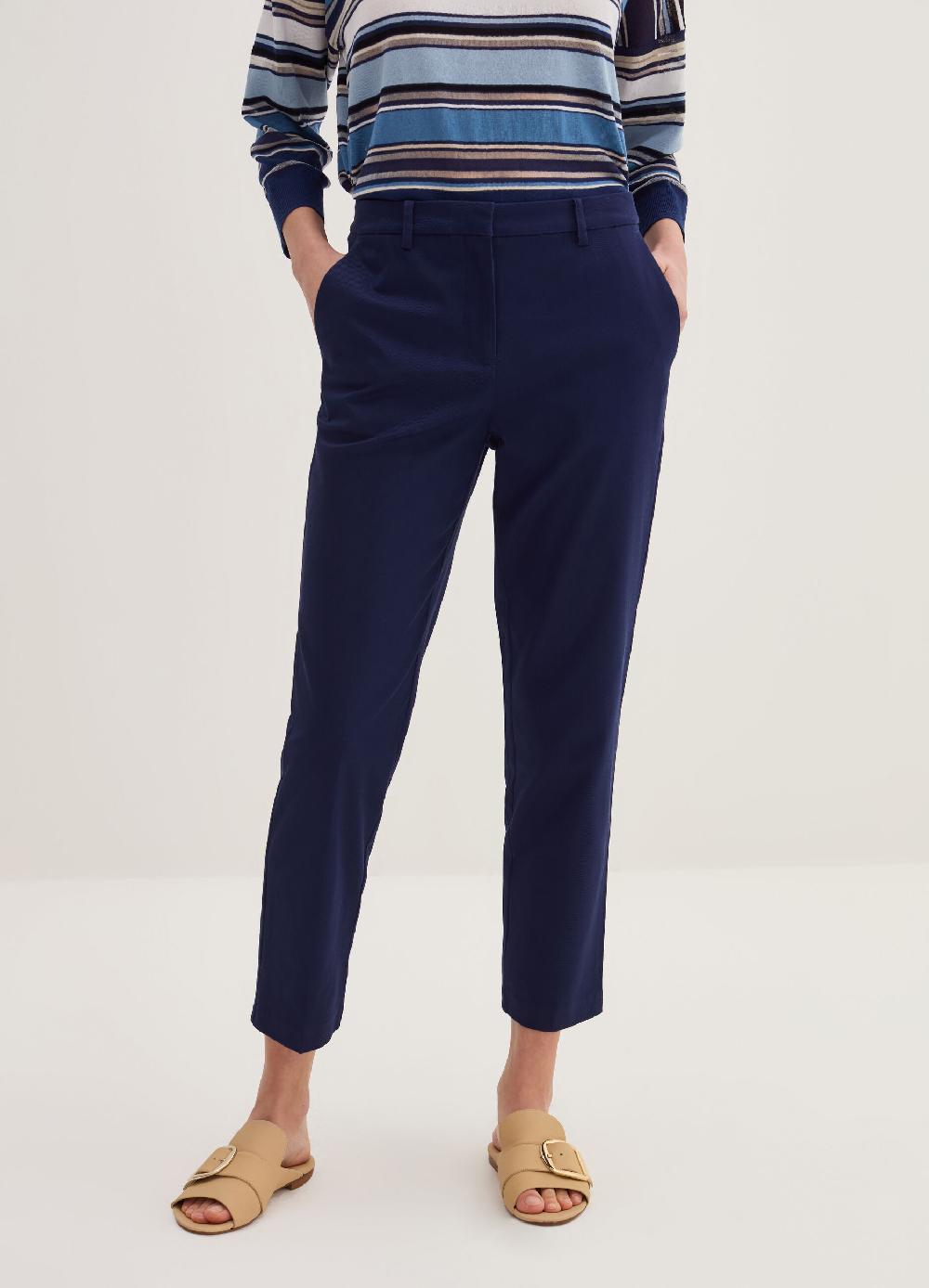 Stefanel Pantalone crop a sigaretta in twill stretch Rilascio limitato
