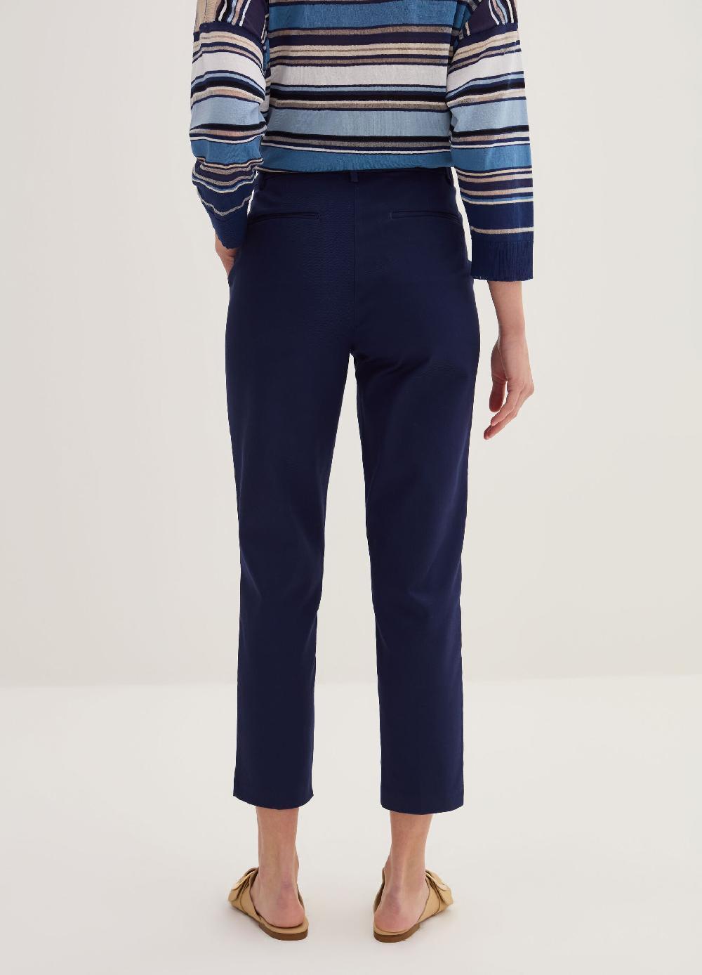 Stefanel Pantalone crop a sigaretta in twill stretch Rilascio limitato