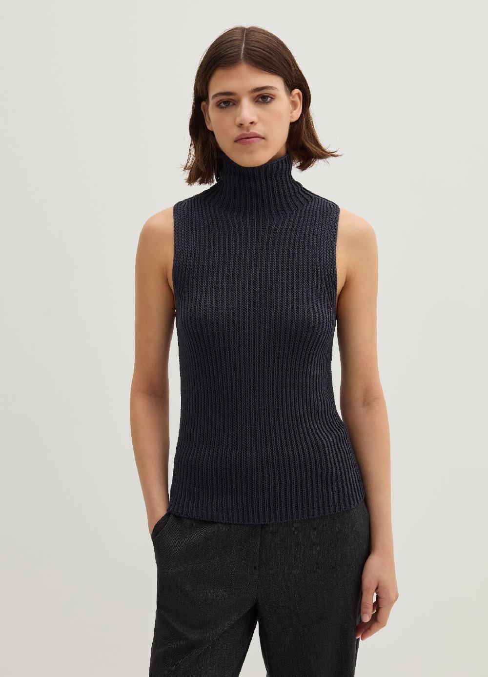 Stefanel Tank top a coste inglesi senza cuciture Latest stili
