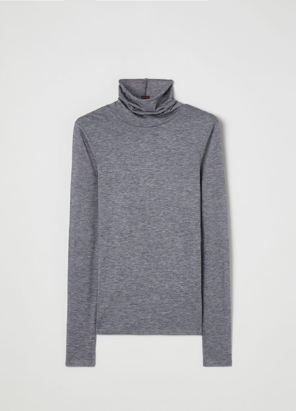 Stefanel T-shirt a maniche lunghe con collo alto Promozione temporanea