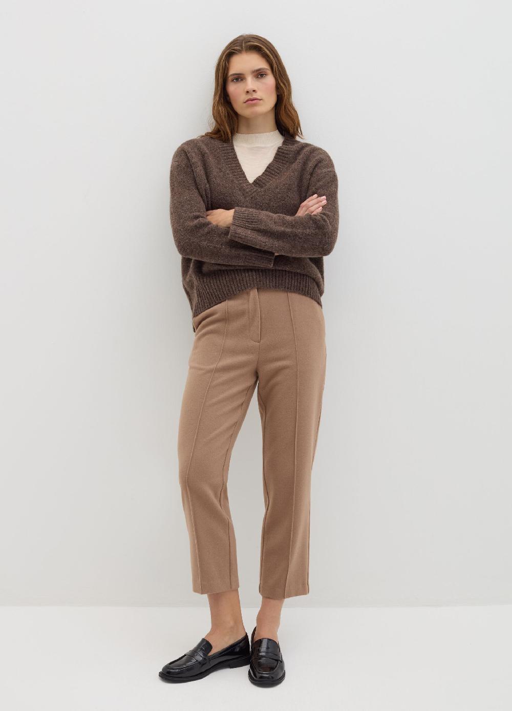 Stefanel Pantalone crop straight fit in pannetto Discount Store per i nuovi prodotti