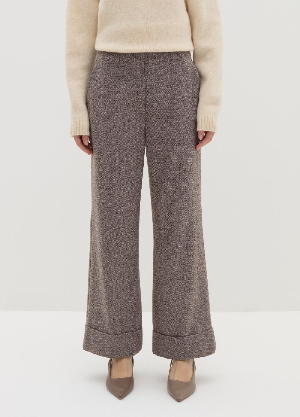 Stefanel Pantalone straight fit a spina di pesce Officina