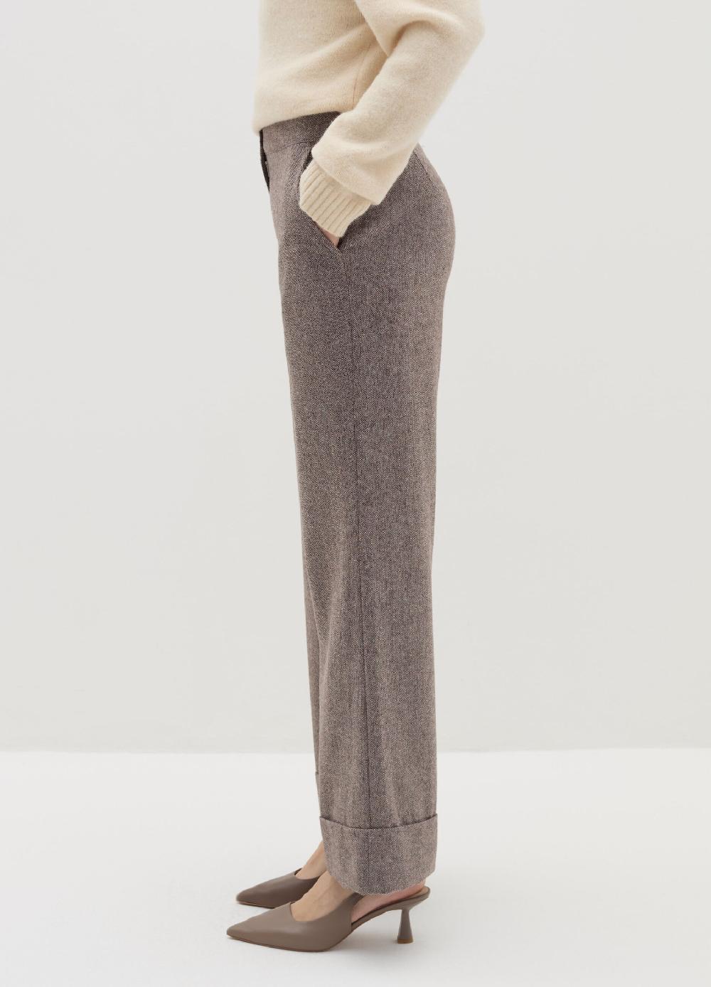 Stefanel Pantalone straight fit a spina di pesce Officina