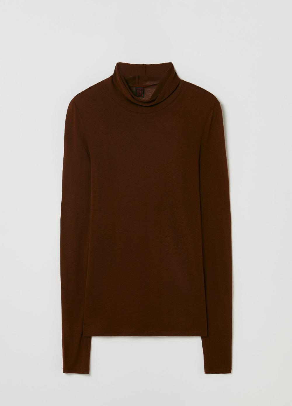 Stefanel T-shirt a collo alto in Lyocell e lana Sconti questo mese