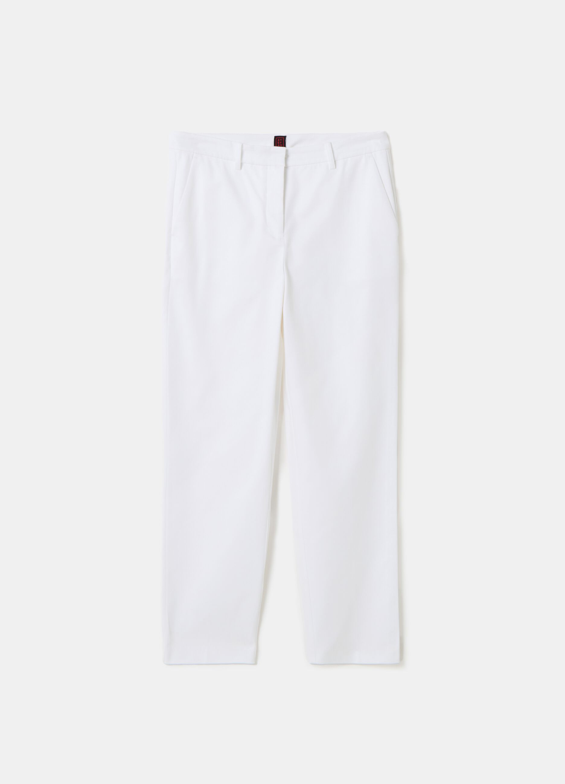 Stefanel Pantalone crop a sigaretta in twill stretch Qualità