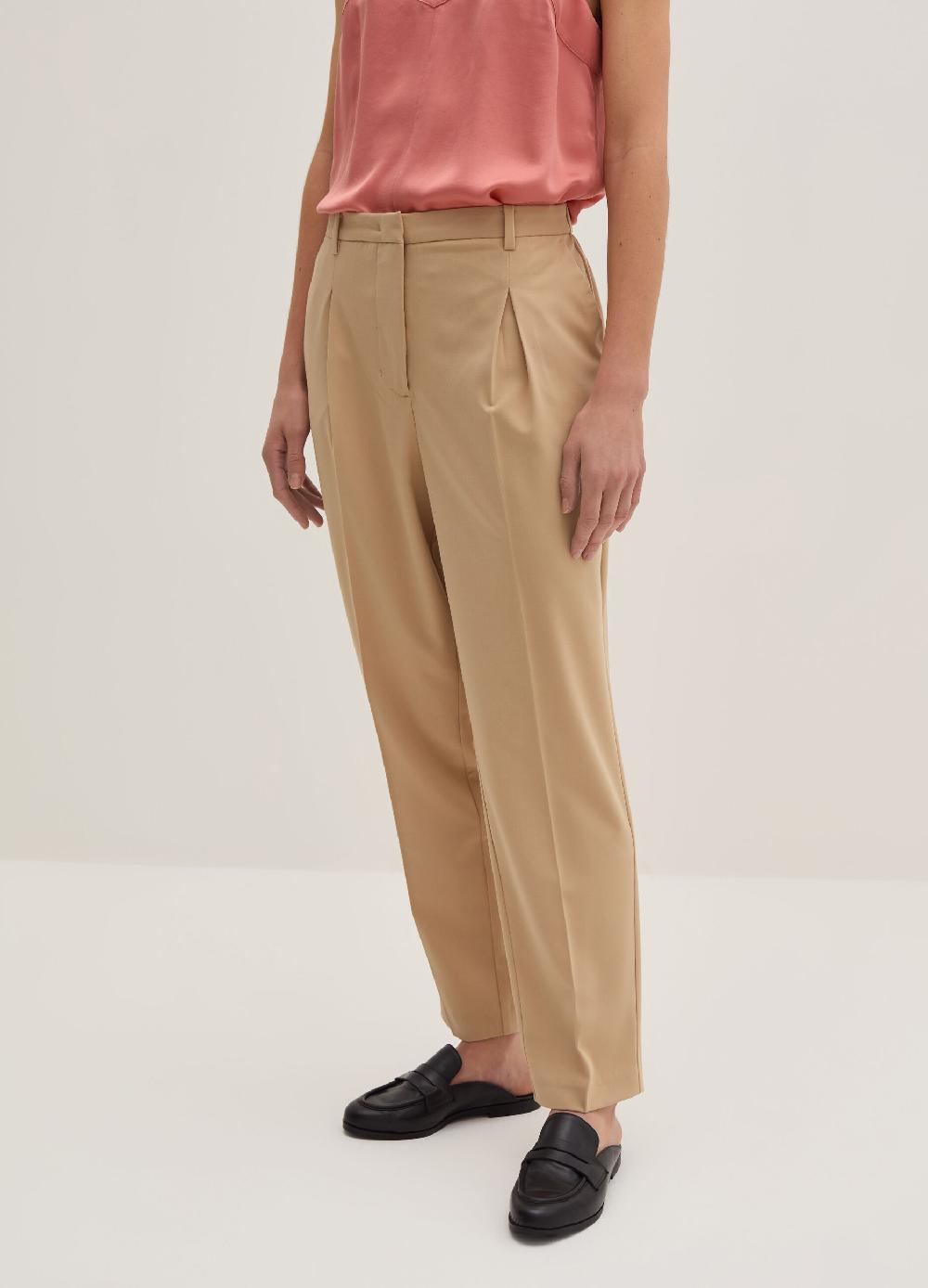 Stefanel Pantalone a sigaretta in gabardina con pinces Vendita