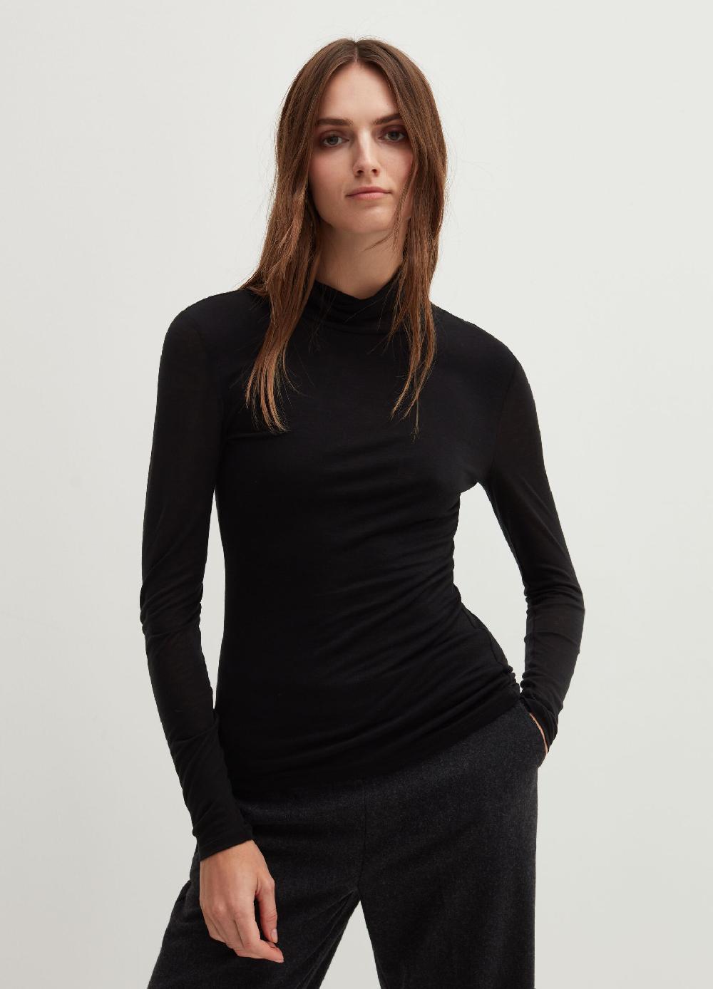 Stefanel T-shirt a maniche lunghe con collo alto Pezzi Unici