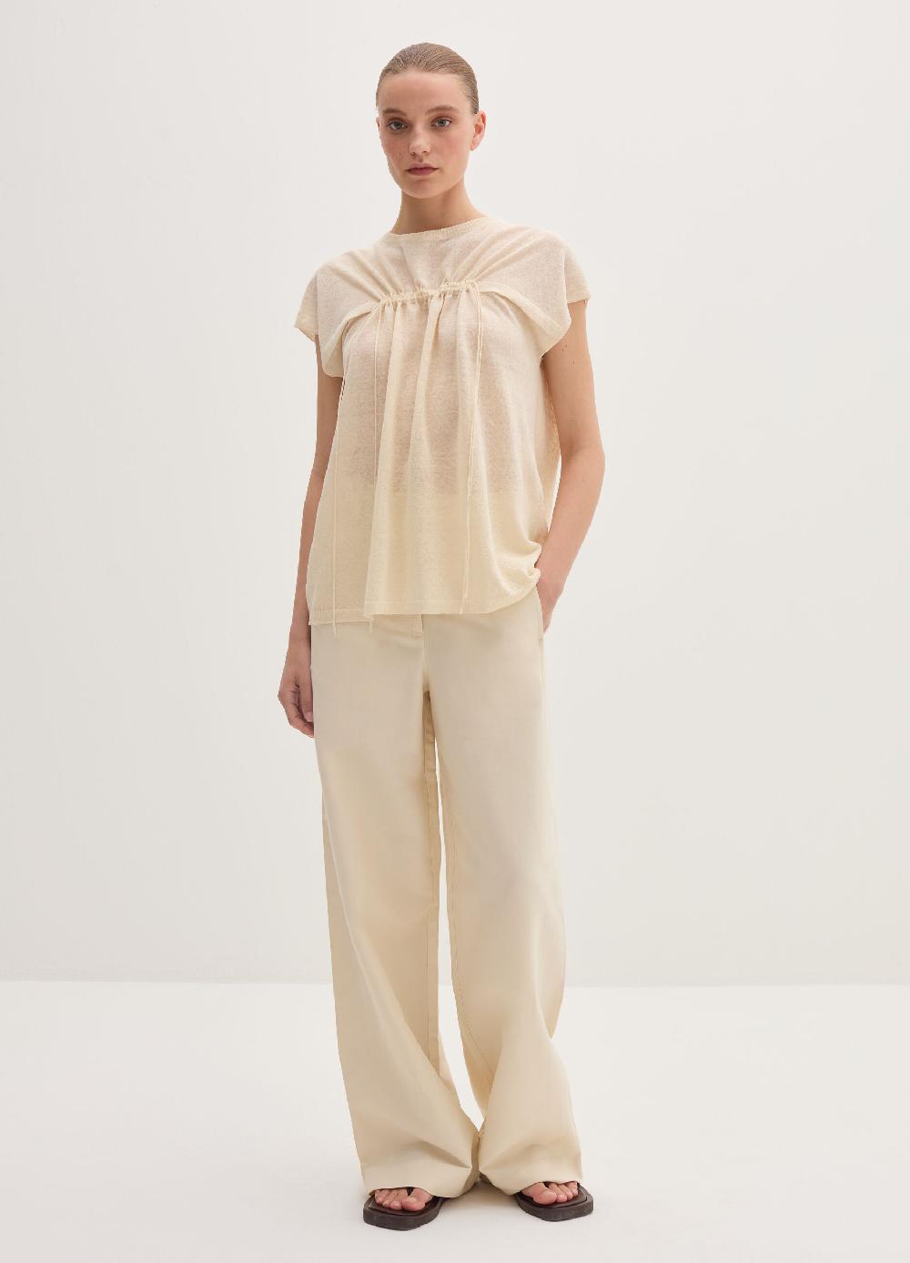 Stefanel Maglia in misto lino con coulisse Negozi Online