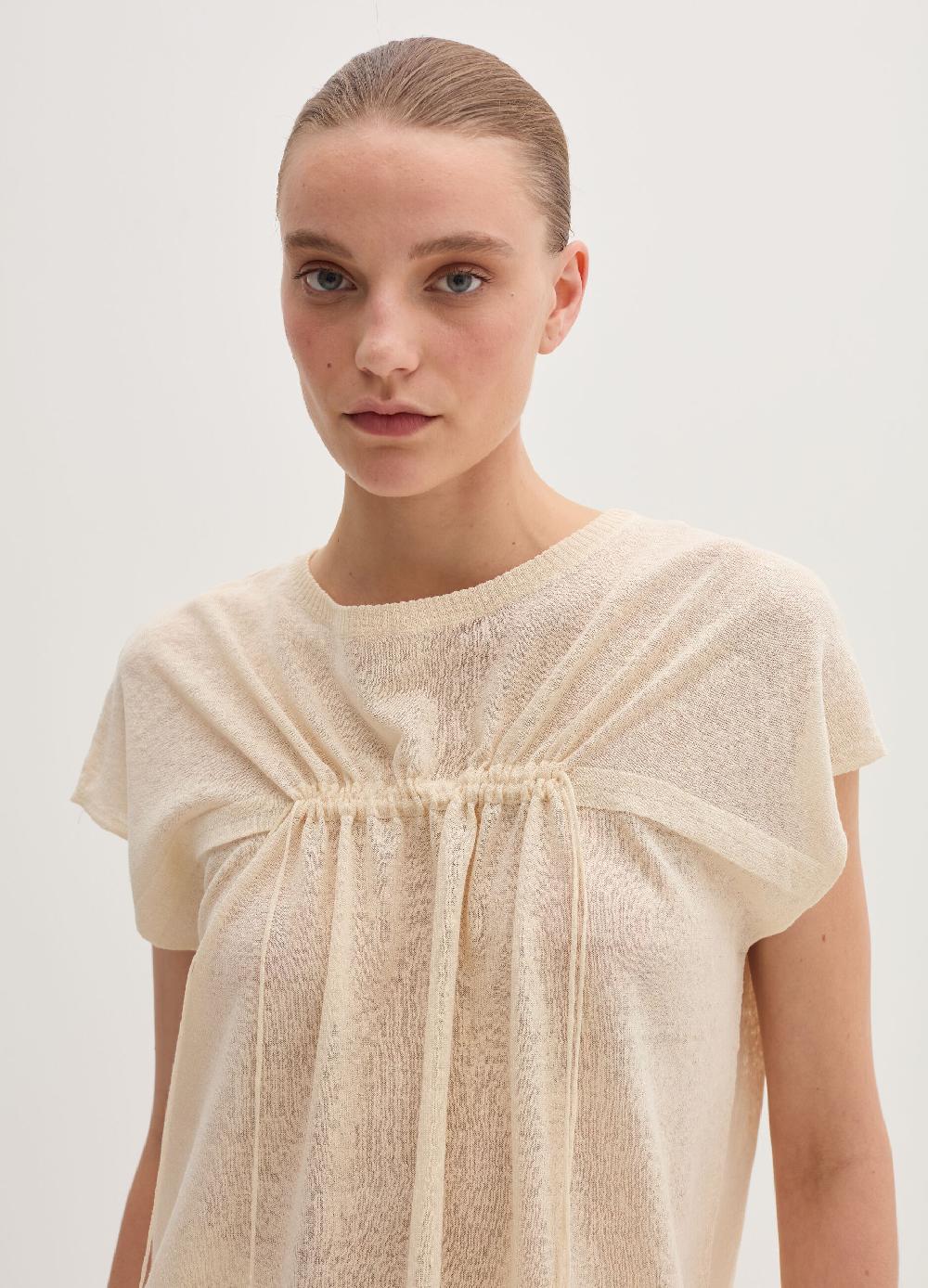 Stefanel Maglia in misto lino con coulisse Negozi Online