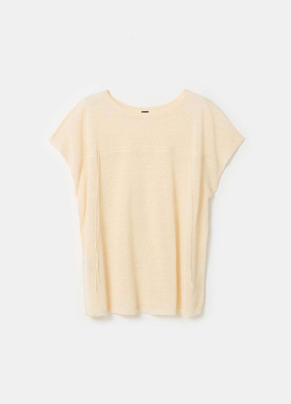 Stefanel Maglia in misto lino con coulisse Negozi Online