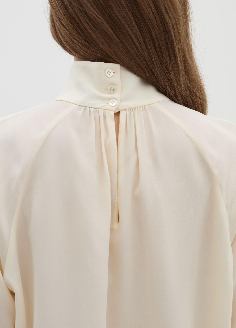 Stefanel Blusa a collo alto in viscosa e seta Fino Al -60%