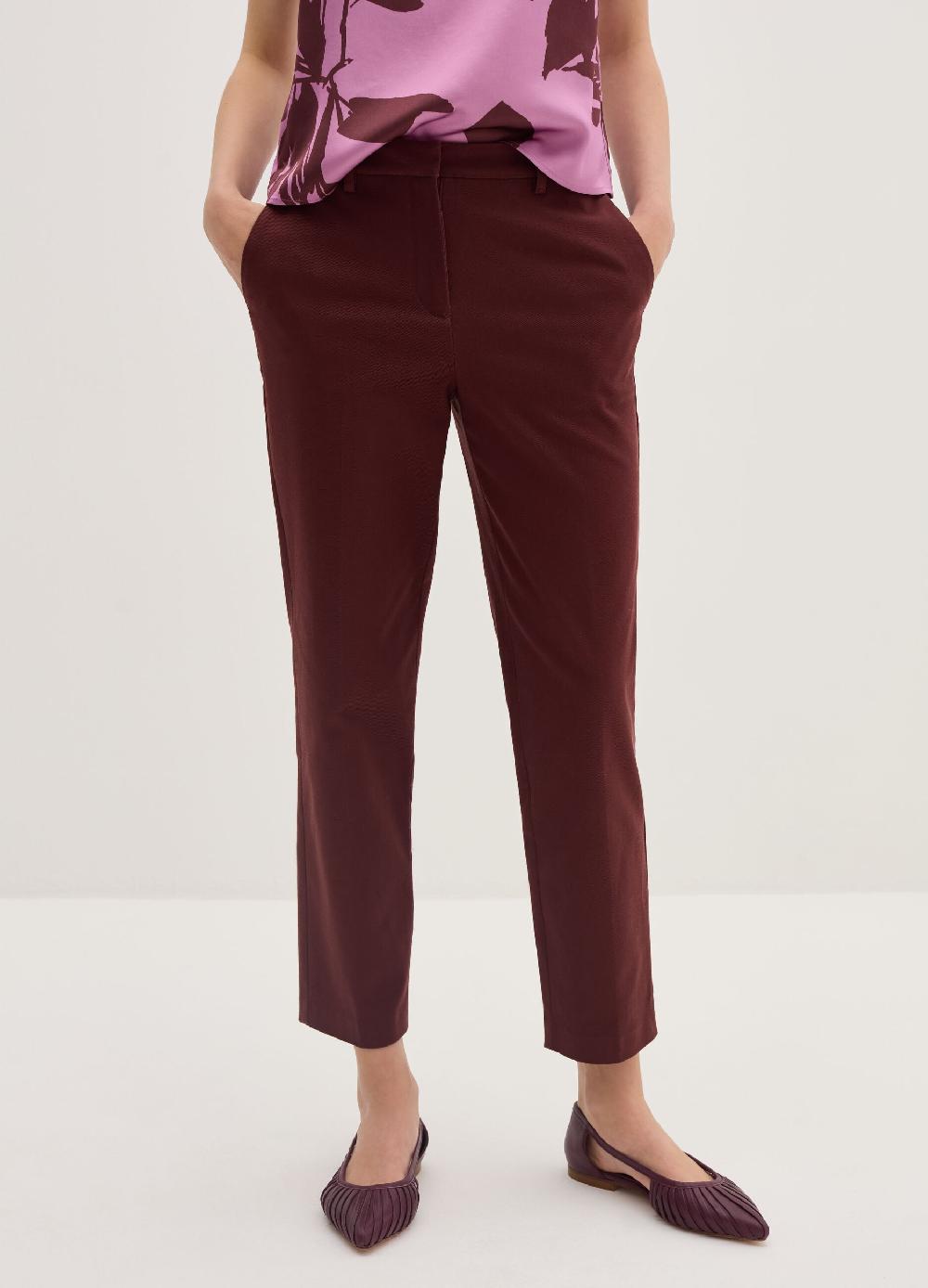 Stefanel Pantalone a sigaretta cropped in twill Presa