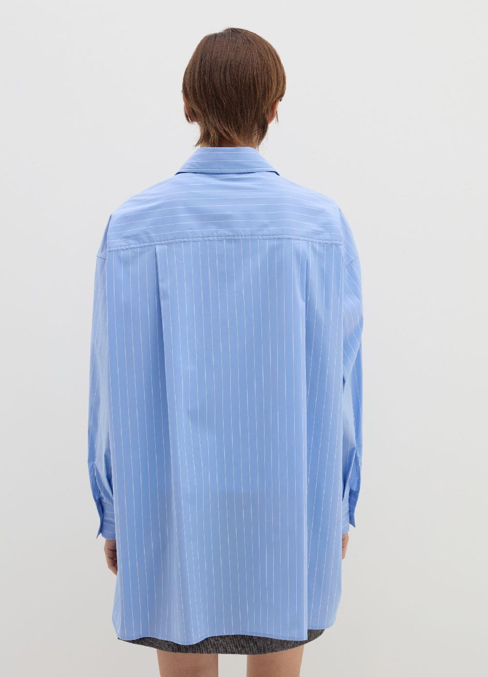 Stefanel Camicia gessata oversize in popeline Saldi