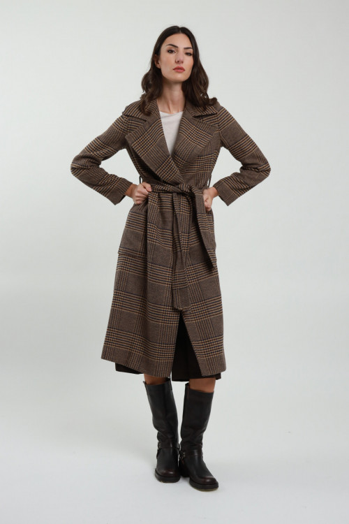 Susy Mix Cappotto Check Vendite Flash