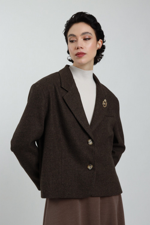 Susy Mix Blazer Over con Spilla Moda