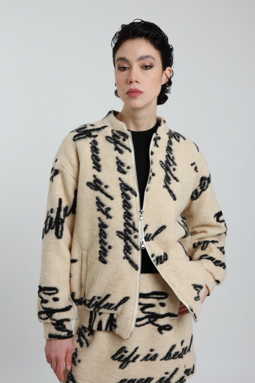 Susy Mix Bomber in Lana Cotta Italy