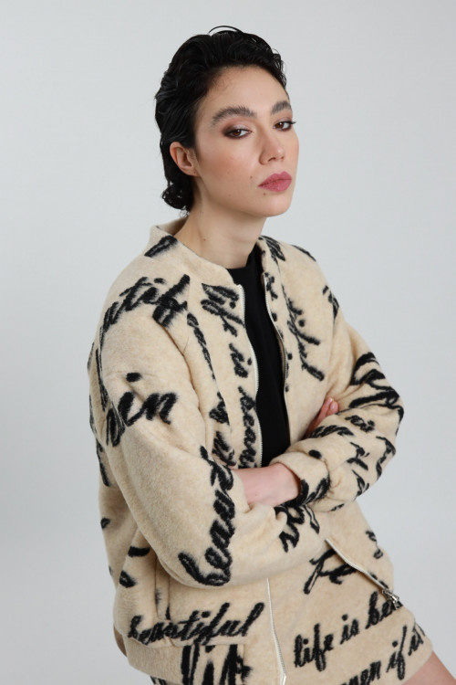 Susy Mix Bomber in Lana Cotta Italy
