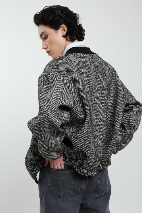 Susy Mix Bomber Spinato con Spille Acquista Ora
