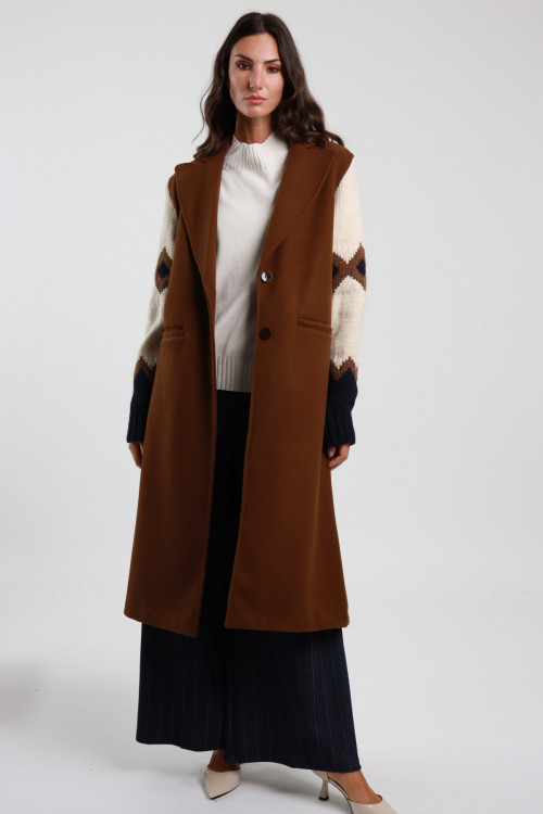 Susy Mix Cappotto Maniche Maglia Novità