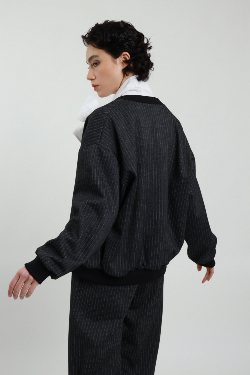Susy Mix Bomber Gessato Outlet