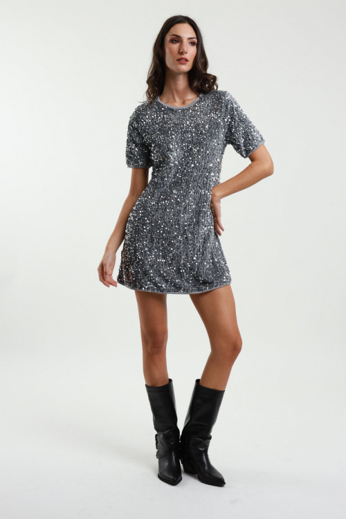 Susy Mix Abito Paillettes Spedizione Gratuita