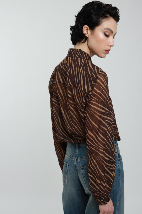 Susy Mix Camicia Fantasia Zebrata In Saldo