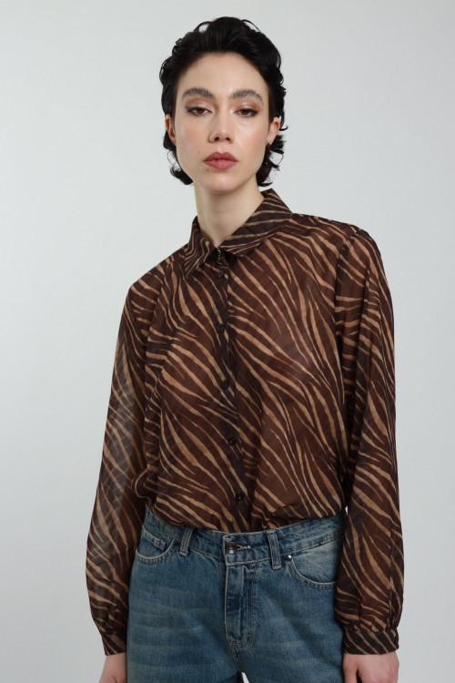 Susy Mix Camicia Fantasia Zebrata In Saldo