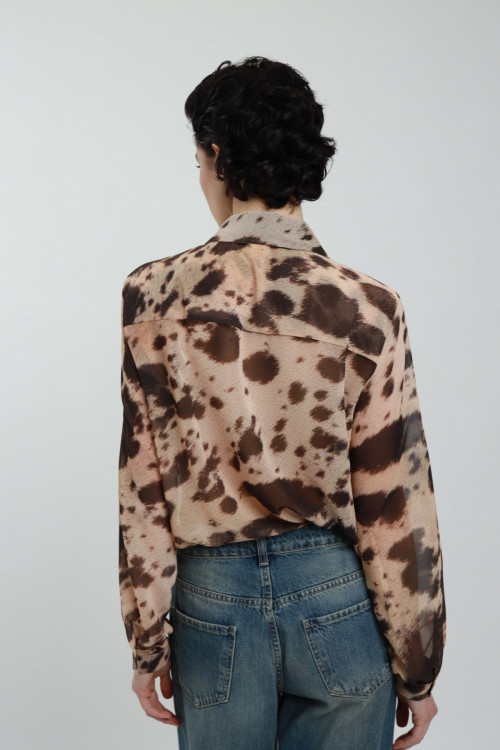 Susy Mix Camicia Fantasia Animalier Moda