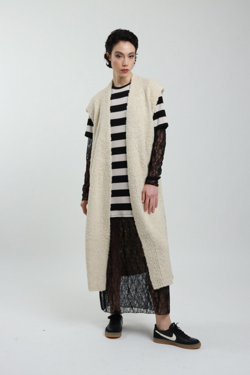 Susy Mix Gilet Lungo Boucle Novità