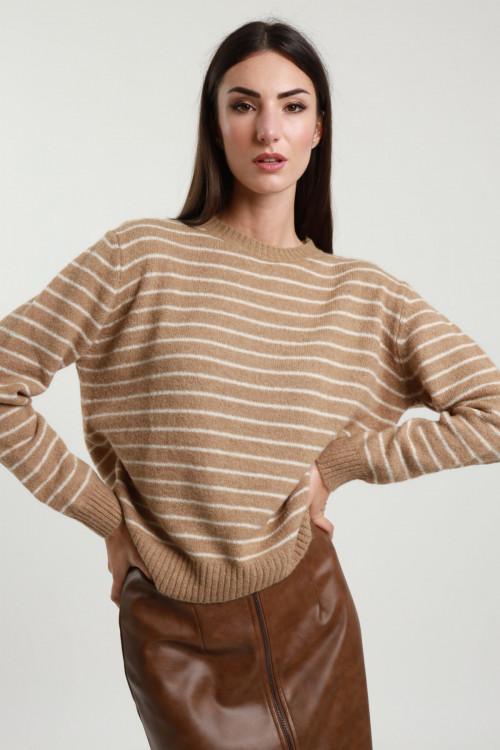 Susy Mix Maglioncino Girocollo a Righe Promozione