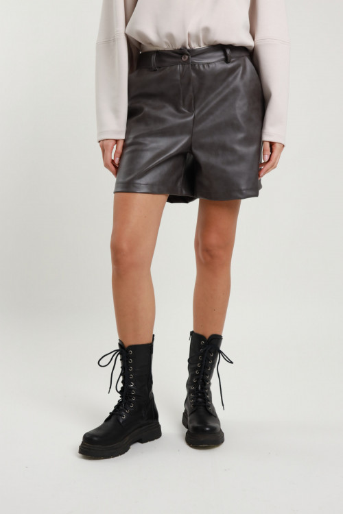 Susy Mix Short in Ecopelle Spedizione Gratuita