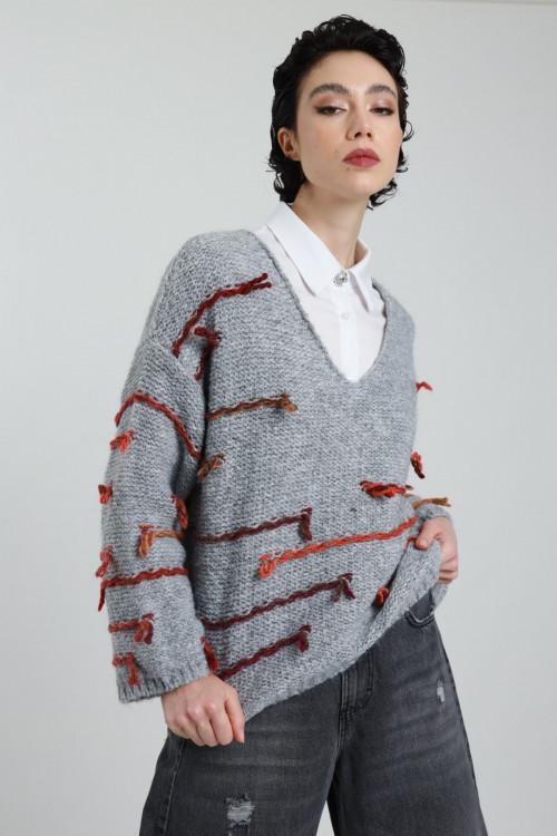 Susy Mix Maglione Fili Colorati Fino Al -60%
